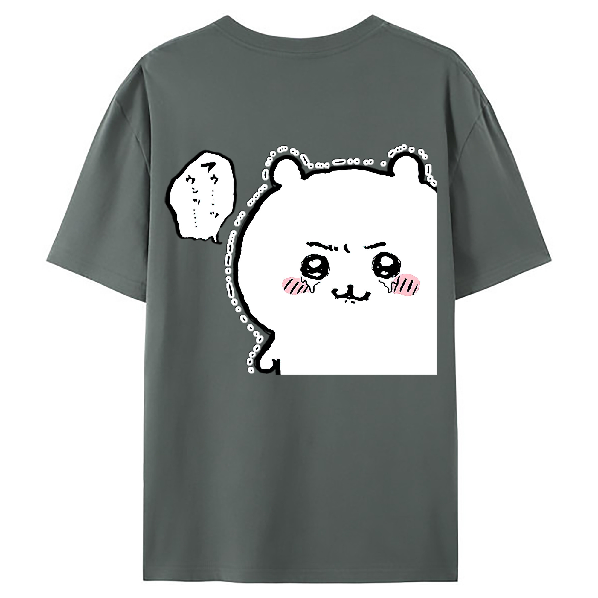 （画像用） ちいかわ ちいかわ Chii-kawa chiikawa 綿100％ メンズ半袖Tシャツ（バックプリント） 通気性